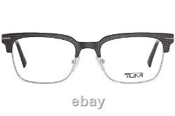 Lunettes pour hommes Tumi VTU026 01AA en gris foncé mat à monture complète de forme carrée de 52mm