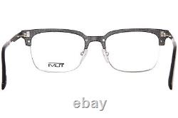 Lunettes pour hommes Tumi VTU026 01AA en gris foncé mat à monture complète de forme carrée de 52mm