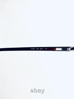 Lunettes rectangulaires DKNY en métal argenté avec branches flex en lucite écaille de tortue 50 17 135 neuves