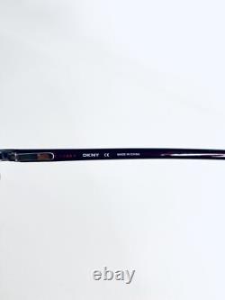 Lunettes rectangulaires DKNY en métal argenté avec branches flex en lucite écaille de tortue 50 17 135 neuves