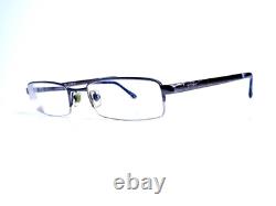 Lunettes rectangulaires à demi-cerclage argentées Versace Italie 52 18 135