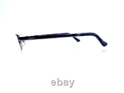 Lunettes rectangulaires à demi-cerclage argentées Versace Italie 52 18 135