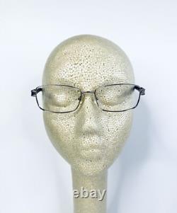 Lunettes rectangulaires en métal argenté Versace avec temples en cristal Méduse Italie 52 18 135