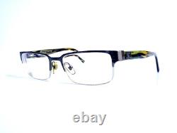 Lunettes rectangulaires en métal argenté mat Versace Italie MOD 1184 1319 53 18 140