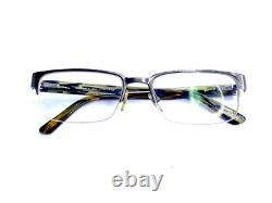Lunettes rectangulaires en métal argenté mat Versace Italie MOD 1184 1319 53 18 140