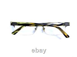 Lunettes rectangulaires en métal argenté mat Versace Italie MOD 1184 1319 53 18 140
