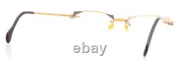 Lunettes sans monture Choc Vintage 039-21-398 or industriel monture fine rectangle années 90