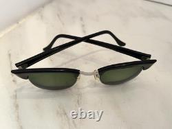 Lunettes vintage Artcraft Delegate Browline à monture corne des années 50 en plaqué or 12K GF, 46-22