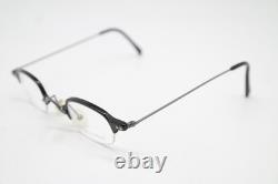 Lunettes vintage MUNIC EYEWEAR M 42 noires et argent demi-cerclées monture de lunettes