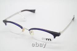 Lunettes vintage Mikli par Mikli 6201 en demi-cerclé bleu argent NOS