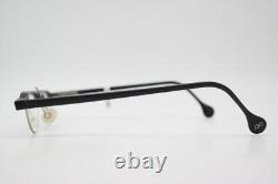 Lunettes vintage Passe-Partout sans monture en demi-rimel argent noir