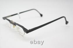 Lunettes vintage Passe-Partout sans monture en demi-rimel argent noir