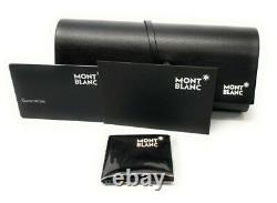 MONT BLANC MB0217O 001 Lunettes de vue pour hommes en noir et argent de 55 mm