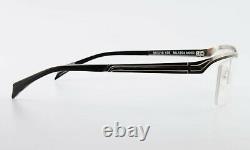 Mikli Par Mikli Glasses ML 1204 M06d 56 18 135 Half Rim Eye Frame Silver Black