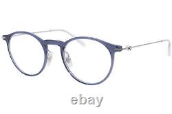 Mont Blanc Monté MB0099O 004 Lunettes de vue pour hommes Cadre optique Argent/Bleu