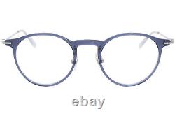 Mont Blanc Monté MB0099O 004 Lunettes de vue pour hommes Cadre optique Argent/Bleu