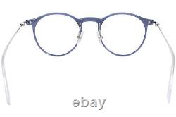 Mont Blanc Monté MB0099O 004 Lunettes de vue pour hommes Cadre optique Argent/Bleu