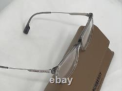 Monture de lunettes Burberry Harrington B-2339 3028 pour homme Gris/Argent Cerclage Complet 55mm