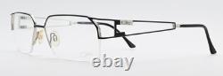 Monture de lunettes CAZAL 716 Col 914 54-16 135 Vintage demi-rim angulaire noir argent