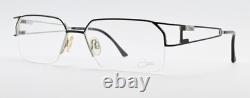 Monture de lunettes CAZAL 716 Col 914 54-16 135 Vintage demi-rim angulaire noir argenté