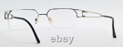 Monture de lunettes CAZAL 716 Col 914 54-16 135 Vintage demi-rim angulaire noir argenté