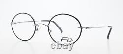 Monture de lunettes FLAIR 696 Col. 632 Argent Noir Ovale Unisexe Ultra Léger Fait Main S