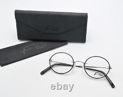 Monture de lunettes FLAIR 696 Col. 632 Argent Noir Ovale Unisexe Ultra Léger Fait Main S