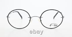 Monture de lunettes FLAIR 696 Col. 632 Argent Noir Ovale Unisexe Ultra Léger Fait Main S