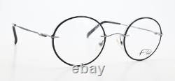 Monture de lunettes FLAIR 696 Col. 632 Argent Noir Ovale Unisexe Ultra Léger Fait Main S