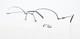 Monture De Lunettes Flair 427 Couleur 377 Gris Argenté Ovale Demi-rim Unisexe Ultra Léger