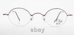 Monture de lunettes Flair Top Dix 563 Col 766 42-24 140 demi-rim rond moderne rouge vin
