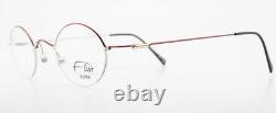 Monture de lunettes Flair Top Dix 563 Col 766 42-24 140 demi-rim rond moderne rouge vin