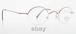 Monture de lunettes Flair Top Dix 563 Col 766 42-24 140 demi-rim rond moderne rouge vin