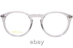 Monture de lunettes Gucci GG1710O 003 pour homme, gris transparent/argent, plein cadre, 48mm