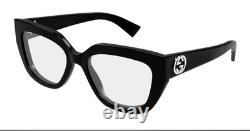 Monture de lunettes Gucci GG1847O 001 Femme Noir/Argent Cerclée Cat Eye 53mm