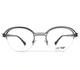 Monture De Lunettes J. F. Rey Jf2879 0200 Bleu Argent Rond Demi-cercl&eacute; 48-21-148