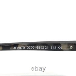 Monture de lunettes J. F. Rey JF2879 0200 bleu argent rond demi-cerclé 48-21-148