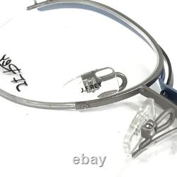 Monture de lunettes J. F. Rey JF2879 0200 bleu argent rond demi-cerclé 48-21-148