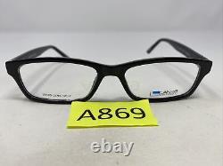 Monture de lunettes Lantis Optical L7007 BLK 55-17-145 en plastique noir à monture pleine A869