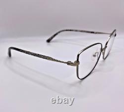 Monture de lunettes OGI Evolution 4330/102 en métal argenté et noir, forme œil de chat, 52-17-140.