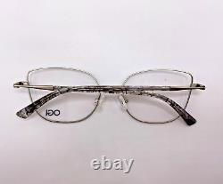 Monture de lunettes OGI Evolution 4330/102 en métal argenté et noir, forme œil de chat, 52-17-140.
