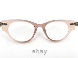 Monture de lunettes Rapp Glennie en titane, forme de chat rose argent brossé I529