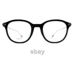 Monture de lunettes Rimowa RW50001U 001 noire et argentée, ronde, cerclée complète, 50-23-150