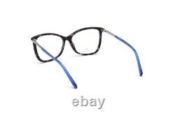 Monture de lunettes Swarovski SK 5384 055 en plastique Havana coloré, forme œil de chat, 55-14-140.