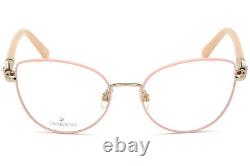 Monture de lunettes Swarovski SK5340 072 en métal rose à gros œil de chat 56-18-140 SW5340 RX