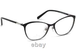 Monture de lunettes Swarovski SW5222 en métal noir mat et argenté 005, dimensions 53-16-140, modèle SK5222.