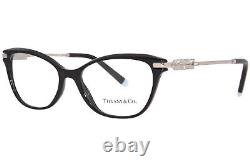 Monture de lunettes Tiffany & Co. TF2219B 8001 pour femmes, noir/argent, à monture complète de 52mm