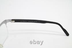 Monture de lunettes Tinpal sans bord noir en argent demi-rimel neuve
