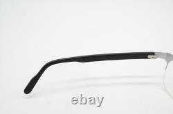 Monture de lunettes Tinpal sans bord noir en argent demi-rimel neuve