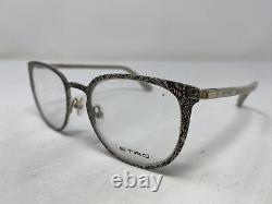 Monture de lunettes à monture complète ETRO Italy ET2101 264 50-20-140 argent / crème AL72